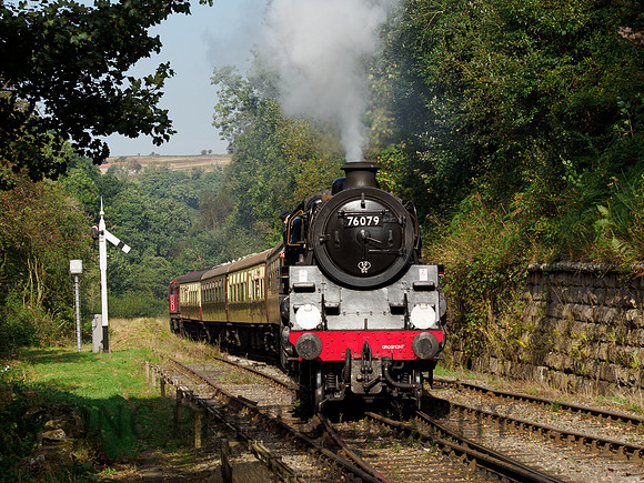 Std 4 2.6.0 76079 climbs towards Goathland 26th September.