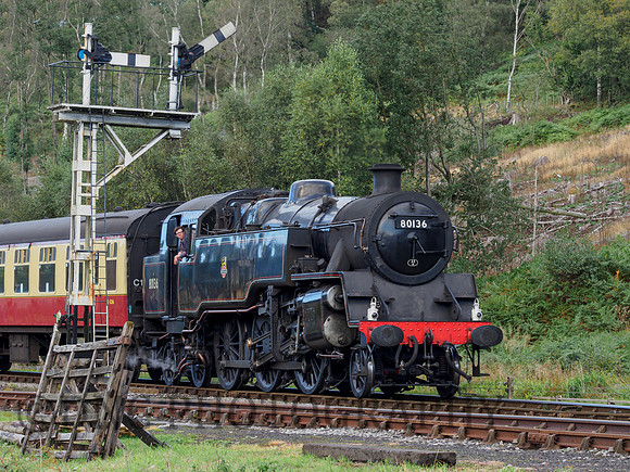 Std 4 4.6.2 80136 coasts into Levisham station 27th September