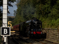 A1 60163  'Tornado' climbs to Goathland station 23rd September