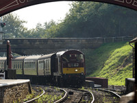 Class 20 20142 'Sir John Betjeman' London Transport passing through Goathland station 26th September