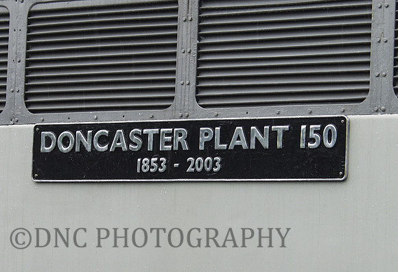Doncaster Plant 150 name plates on Class 85 85101