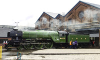 LNER A3 4472 Flying Scotsman outside the erecting shopLNER A3