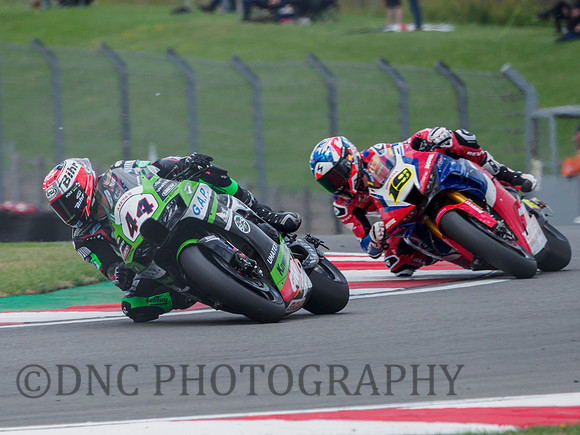 Luca Mahias Pucetti Kawasaki ZX-10RR leads Alvaro Bautista HRC Honda CBR1000 RR-R