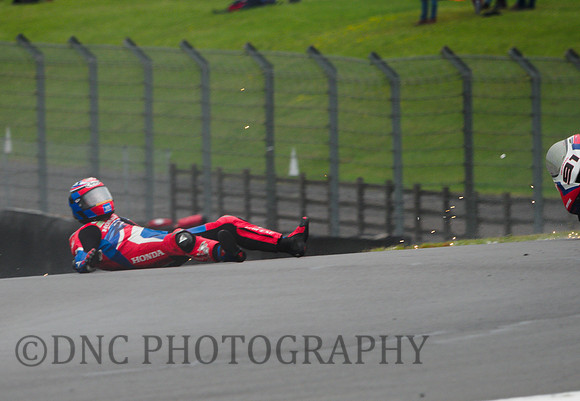 Leon Haslam HRC Honda CBR1000 RR-R Super Pole Crash Coppice corner