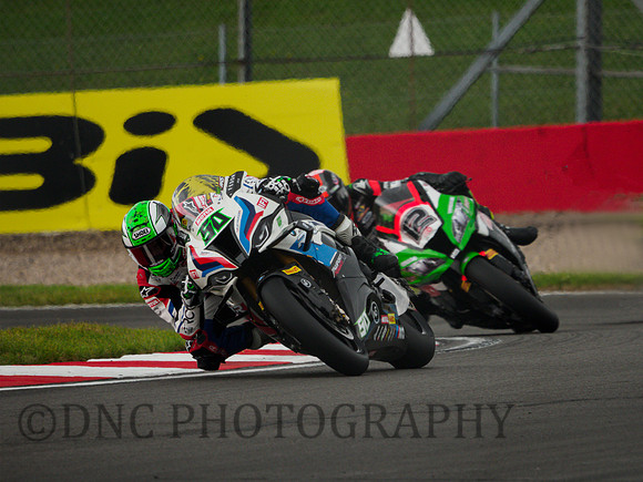 Eugene Laverty RC Squadra Corsa BMW M1000RR leads Luke Mossey Pedercini Kawasaki ZX-10RR