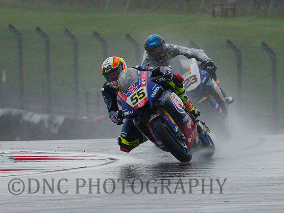 Andrea Locatelli Pata Yamaha YZ-F R1 leads Christophe Ponsson Alstare Yamaha YZ-F R1