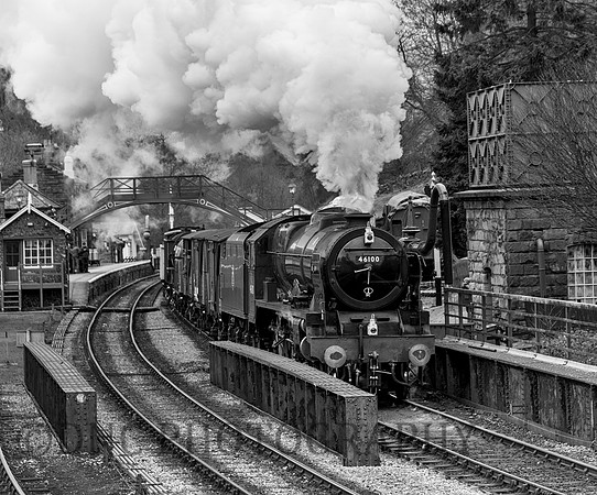 LMS 46100 Royal Scot Passing Goathland Station.