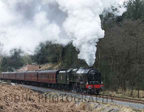 LMS 46100 Royal Scot heading North through Newtondale