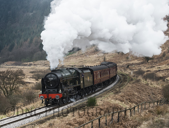 LMS 46100 Royal head north towards Ellerbeck