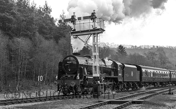 LMS 46100 Royal Scot Departs Levisham.
