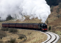 LMS 46100 Royal Scot heading towards Ellerbeck