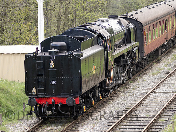 BR 9F 92134 Goathland Station 12.00 ex Pickering 7th May