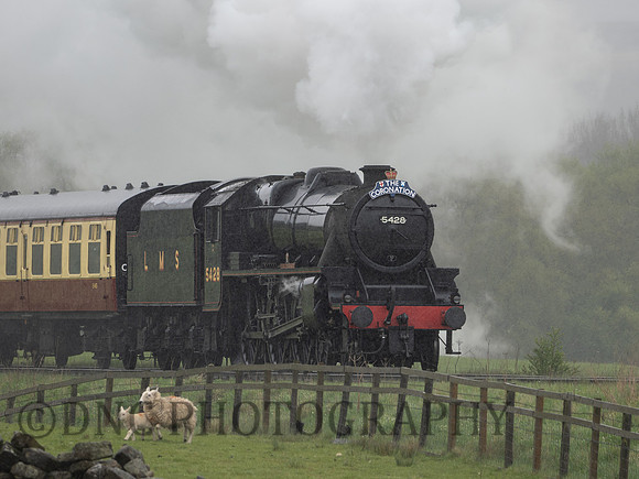 LMS Black 5 5428 Eric Treacy 13.30 ex Grosmont 8th May