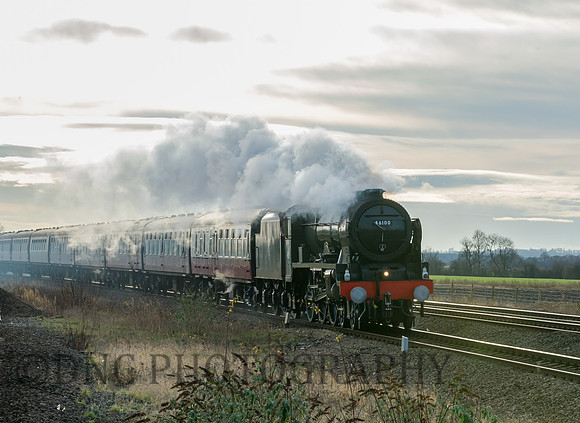46100 Royal Scot The York Yuletide Express Approaching Ulleskelf Station