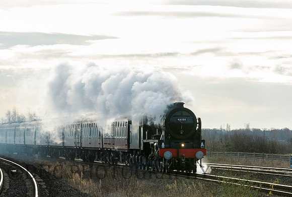 46100 Royal Scot The York Yuletide Express Approaching Ulleskelf Station