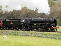 BR 9F 92134 approaches Moorgates 10.30 ex Grosmont 7th May