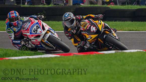 Dan Linfoot Tag Honda leads TIm Neave Suzuki