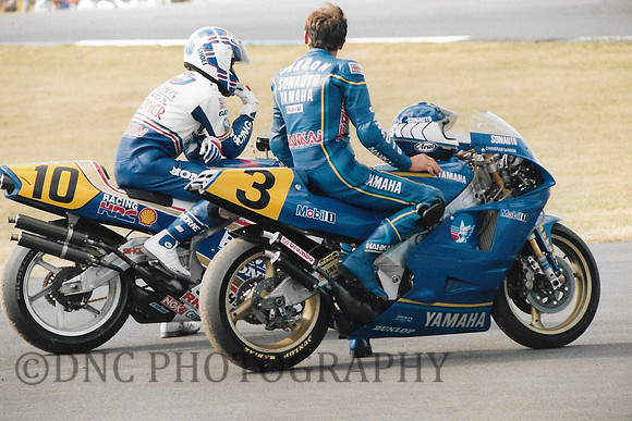 Wayne Gardner Honda & Christian Sarron Yamaha