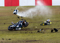 Christian Iddon BMW S1000RR Crash Craner Curves Qualfying.