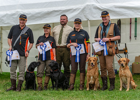 2nd place 'Kirkbourne Blrnheim' Kirkbourne National Gundog Team Challenge