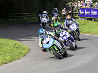Dean Harrison leads at the start of the Junior A race.