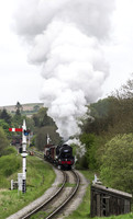 Black 4 45049 (45428) Leaves Goathland with the Freight