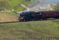 BR Std 4 76079 passes Moorgates with the 09:35 Whitby to Pickering serice
