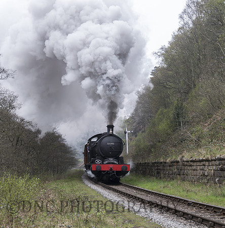 LNER Q6 63395 approaches Goathland station