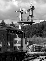 Class 37 37264 awaits for the signal at Levisham with the 14:00 Pickering to Grosmont service