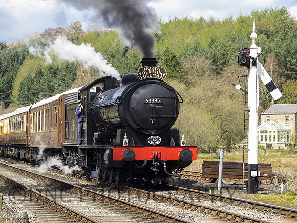 LNER Q6 63395 departs Levisham with the North Yorkshire Pullman