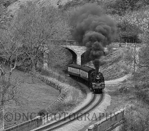 BR Std 4MT 80126 (80072) passes Darnholm with a local service