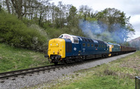 Deltic 55007 "Pinza" (55022 Royal Scots Grey) & 26038 climb towards Goathland