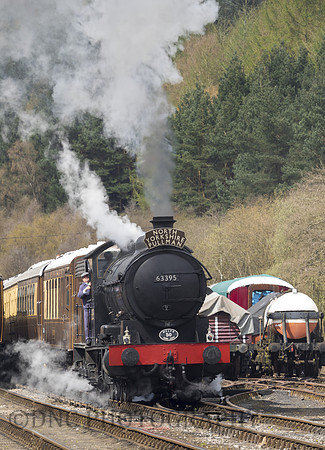 LNER Q6 63395 departs Levisham with the North Yorkshire Pullman