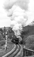 Black 5 45049 (45428) Leaves Goathland with the freight