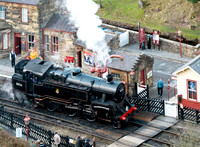 80136 coasts through Goathland after banking 34092