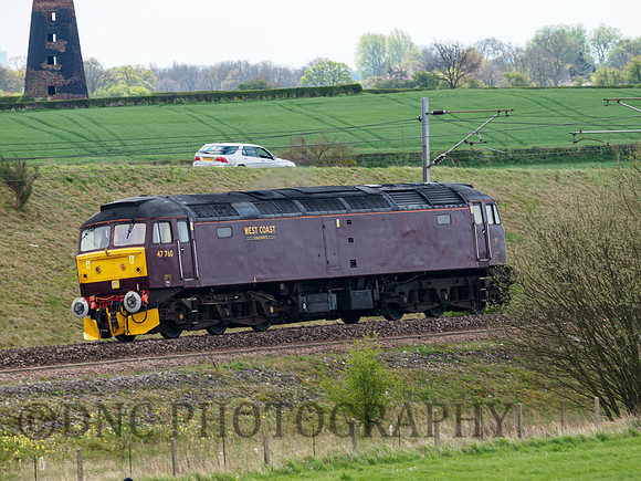 West Coat Railway Class 47.7 47760 21st April 2012
