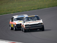 John Spiers & Ollie Hancock Ford Capri MK II Hermetite leads Tom Waterfield & Ben Mitchell Ford Capri MkIII