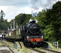 Black 5 45212 departs Goathland