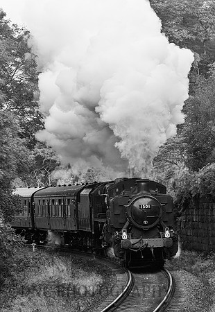Pannier tank 1501 double heads with Black 5 44806.
