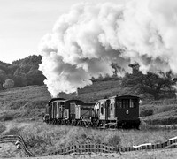Large prairie 5199 heads towards Moorgates with the freight.