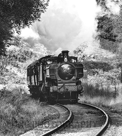 Pannier tank 7714 double heads with Prairie tank 5199.
