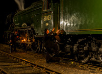 Crew prepare their engine