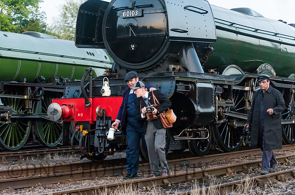Spotter caught and marched off shed