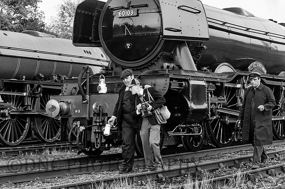 Spotter caught and marched off shed.