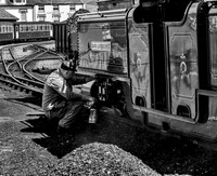 Oiling up at Portmadog B&W