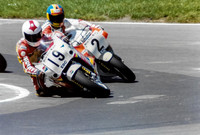 Darren Dixon Suzuki GSX-R750 Brian Morrison Honda RC30 Mallory Park