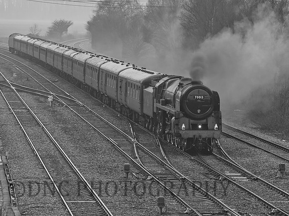 BR 7MT 70013 "Oliver Cromwell" The Lincolnshire Poacher 3rd March 2012