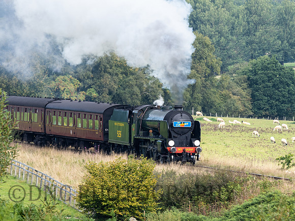 SR Schools class 926 Repton passing Moorgates 21st September.
