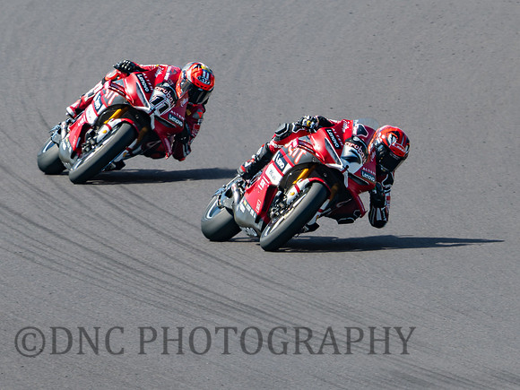 Iker Lecuona leads Nicolo Bulega Aruba.it Ducati Panigale V4R .1