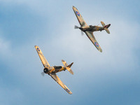 Harvard T6 AJ841'Wacky Wabbit Hawker Hurricane MkI V7497
